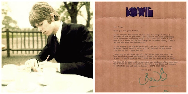 Heartfelt letters written by a young David Bowie (and some of his youngest fans)