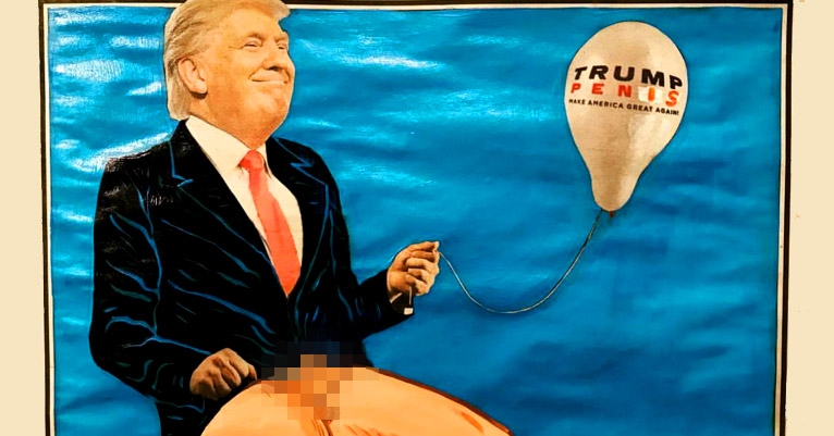 Drawing dicks on Donald: Art exhibit elevates US politics to a juvenile level