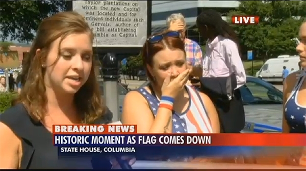 As SC lowers Confederate flag, sobbing supporter feels chants of ‘USA ...