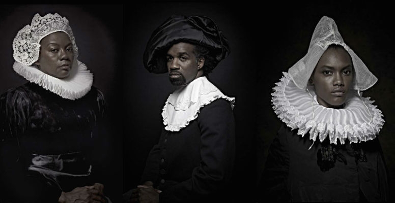 Provocative photos show Flemish traditional costumes worn by men and women of color