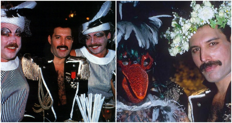 Freddie Mercury’s flamboyant birthday party drag ball