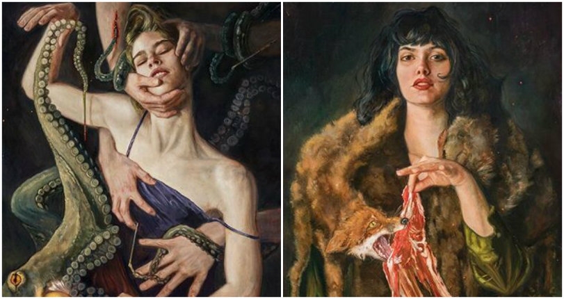 Lustful and lush paintings depicting ‘The Seven Deadly Sins’ by Gail Potocki
