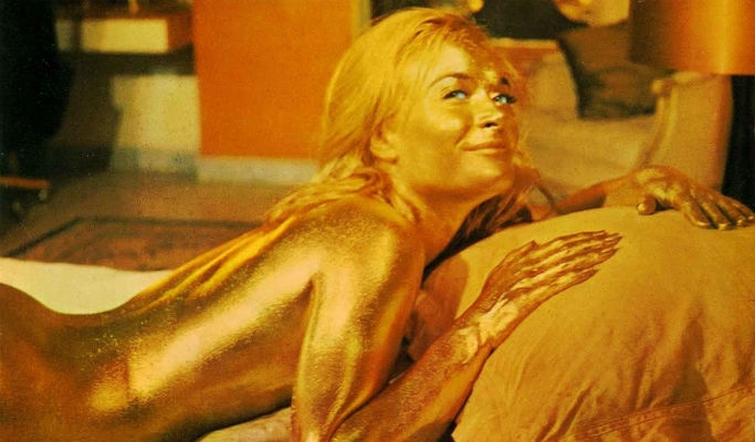 Golden girl: Racy images from the famous ‘Goldfinger’ title sequence