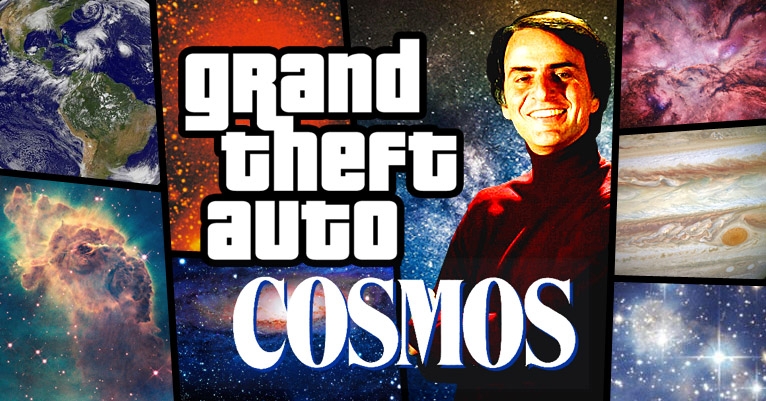 Grand Theft Auto vs COSMOS: Carl Sagan’s narration over GTA scenes is actually pretty amazing
