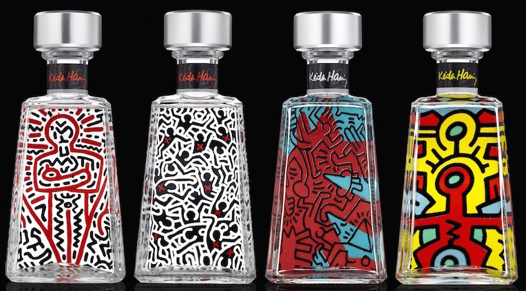 Keith Haring tequila bottles