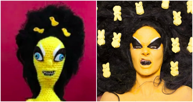 Behold the voluptuous horror of these absolutely, positively NSFW crocheted dolls of Kembra Pfahler