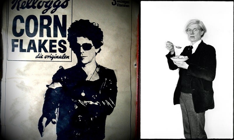 Kellogg’s Corn Flakes art project featuring David Byrne, Debbie Harry, Andy Warhol and Lou Reed