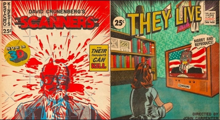 Classic horror films get the vintage comic book treatment by Spanish artist Nache Ramos
