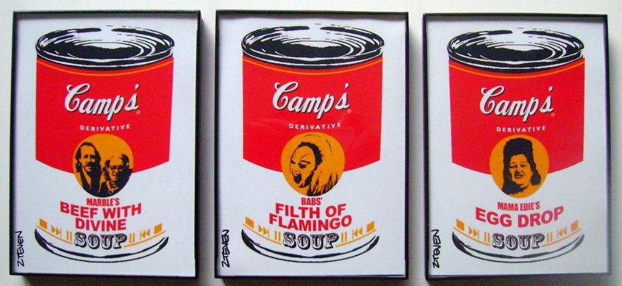 We Are Gumbo! Pop culture soup can art featuring Devo, The Cramps, Divine & more