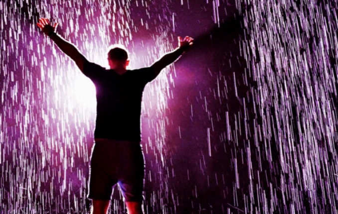 In LACMA’s ‘Rain Room’ there’s purple rain falling for Prince