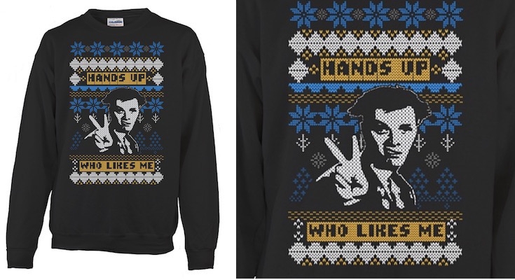 Ugly Xmas sweater with Rick from ‘The Young Ones’