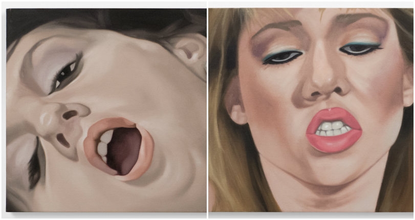 Artist paints ‘orgasm faces’ based on stills from vintage porn films