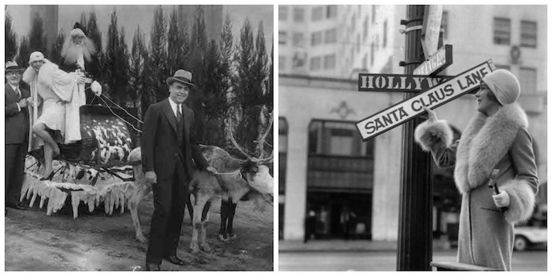 Magical vintage photos of Hollywood Boulevard becoming ‘Santa Claus Lane’ in the 1920s and 30s