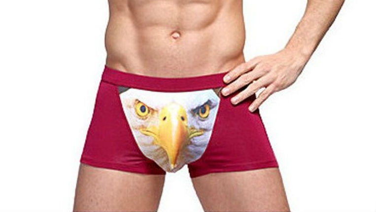 ‘Sexy’ eagle’s head crotch underwear for men