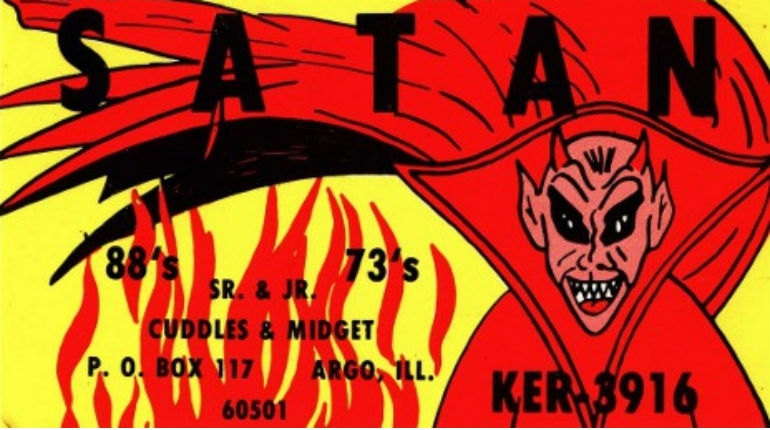 They Drive By Night: The bizarre, profane and fantastically WEIRD art of QSL cards (NSFW)