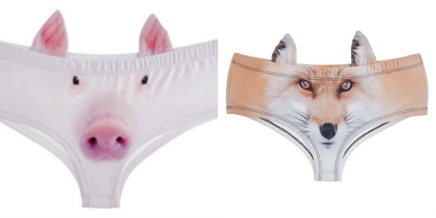 3D animal print underwear with EARS!