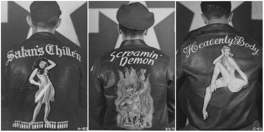 Satan’s Chillen & Screamin’ Demons: Awesome personalized World War II leather bomber jackets