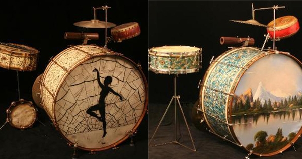 Cool stuff they used to paint on bass drum heads in the ‘20s and ‘30s