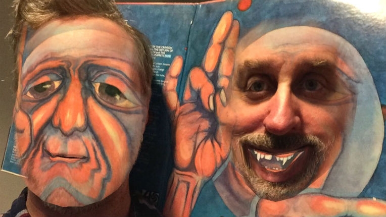 Man face swaps with classic album covers with hilariously surreal results
