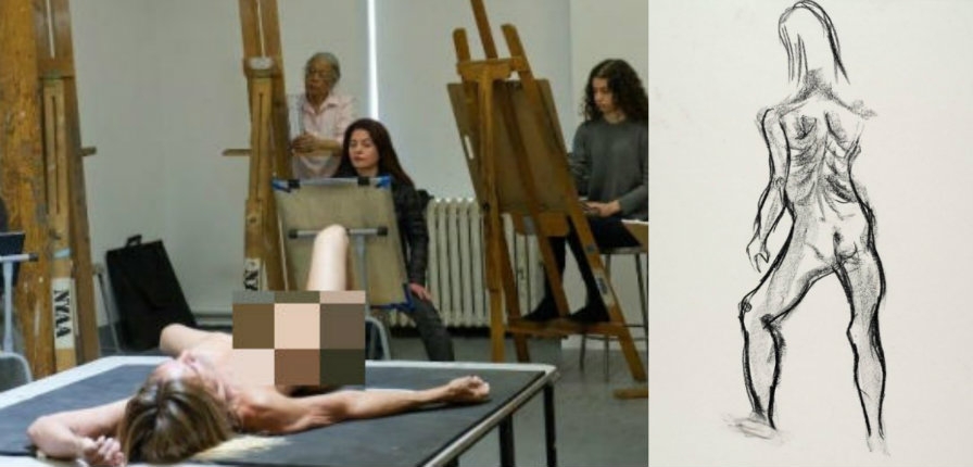 Art school sketches of Iggy Pop in the nude (NSFW)