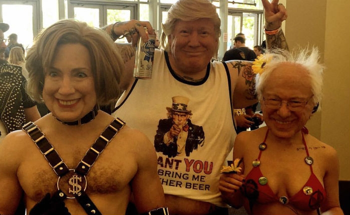 Disturbingly realistic masks of Trump, Hillary and Bernie