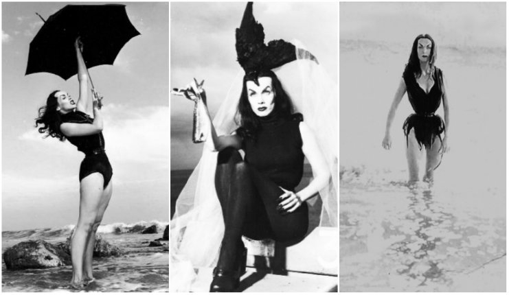 ‘Plan 9 from Bikini Beach’: Glamourous beatnik ghoul girl ‘Vampira’ goths it up back in the 1950s