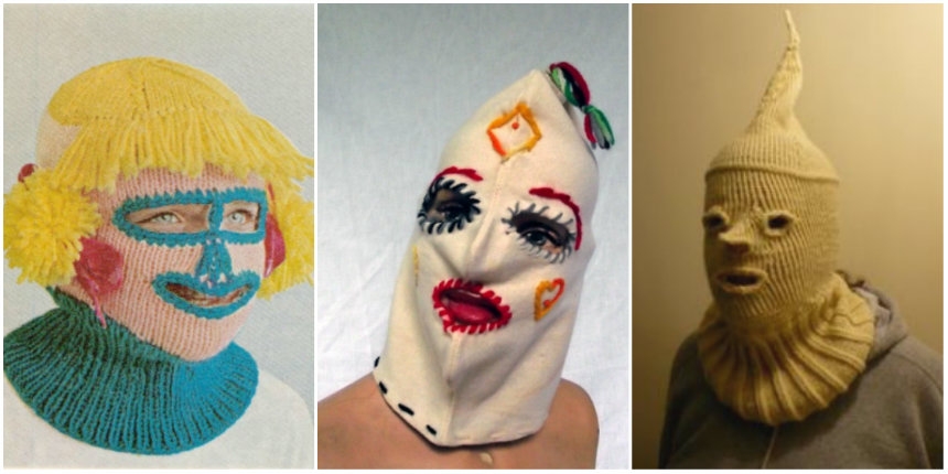 Horrifying knitted masks for Halloween