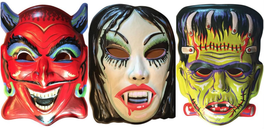 GIANT ‘60s and ‘70s vintage-style children’s Halloween masks