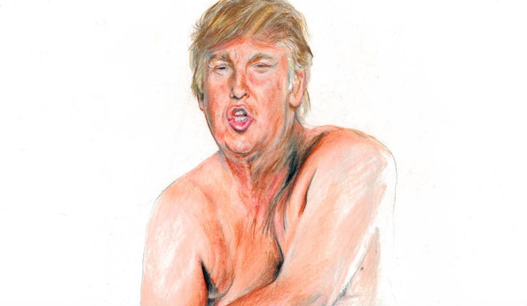 Just a nude drawing of Donald Trump in all his glory