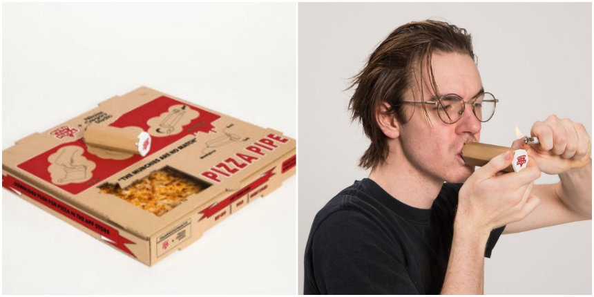 Pizza box turns into weed pipe