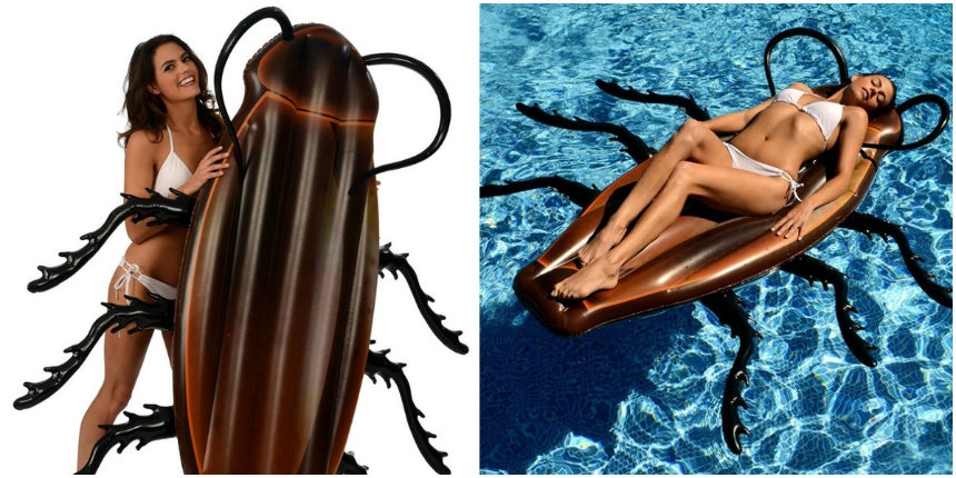 Beach Blanket Bug: All the kids will want a giant inflatable cockroach pool float!