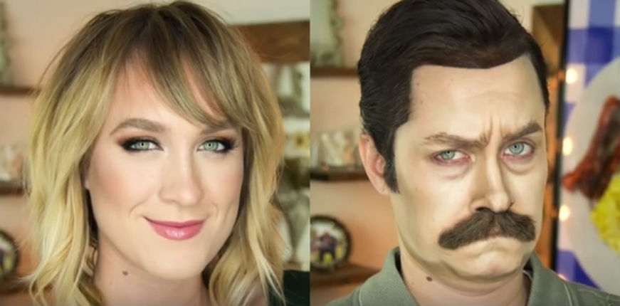 Woman transforms herself into Ron ‘F*cking’ Swanson
