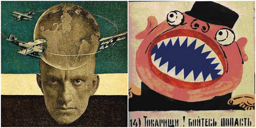 Socialist artist Vladimir Mayakovsky’s agitprop posters for revolutionary Russia