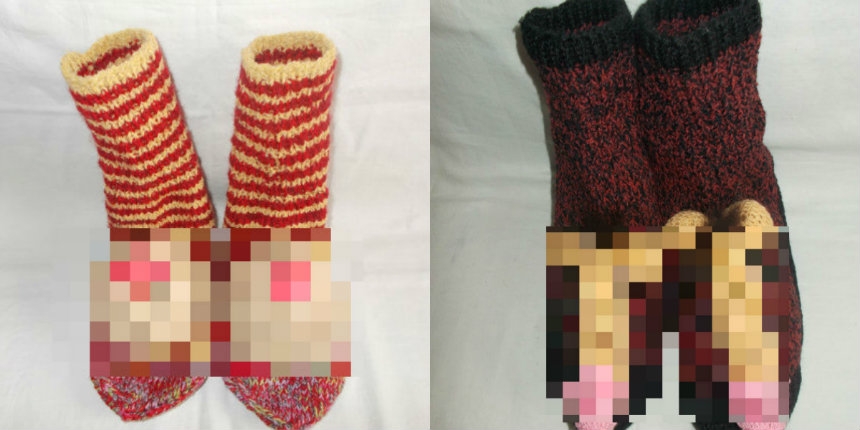 Bizarre penis and boob socks