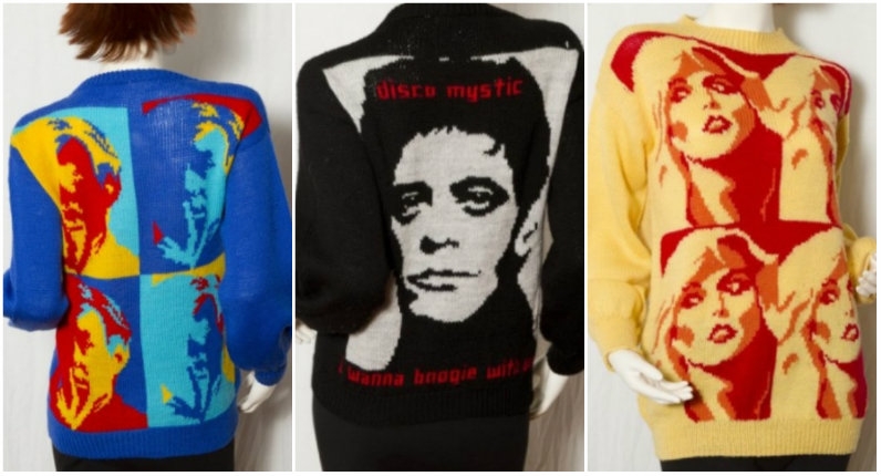 Blondie, Lou Reed, David Bowie, Andy Warhol & more rendered in gorgeous knitwear