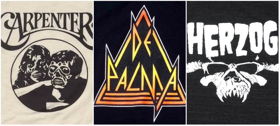 Cinemetal T-Shirts: Iconic film directors remixed with band logos
