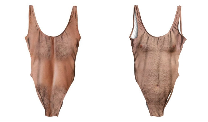The ‘sexy’ hairy chest one-piece swimsuit