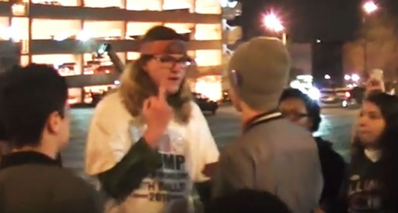 ‘I am f*cking white!’: Acid-dropping Trump fanboy freaks out