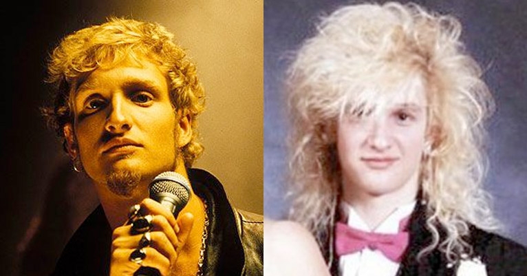 A super glam-looking Layne Staley performing with his high school band ‘Sleze’ in 1985