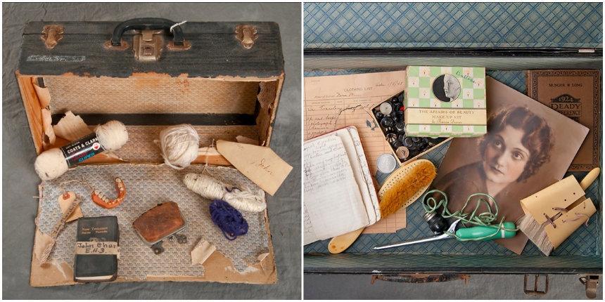A sad look inside the suitcases left behind by patients at an insane asylum