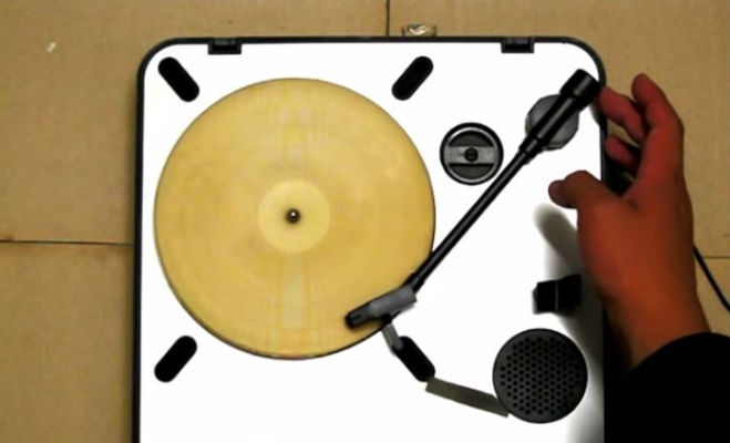 Someone etched ‘Macarena’ into a tortilla shell and played it like a record