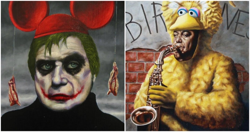 Surreal paintings of Francis Bacon as ‘The Joker,’ Charlie Parker as ‘Big Bird’ & many more