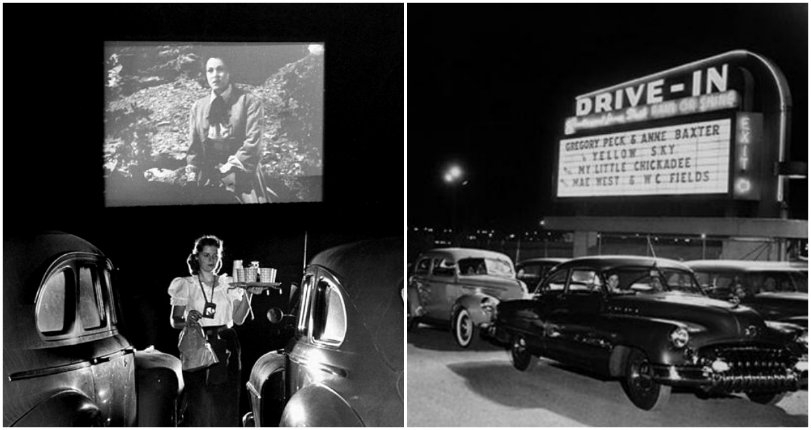 Nostalgic images of drive-in movie theaters