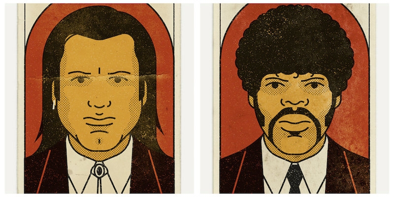 Retro cigarette card-inspired ‘Pulp Fiction’ posters are super cool, honey bunny