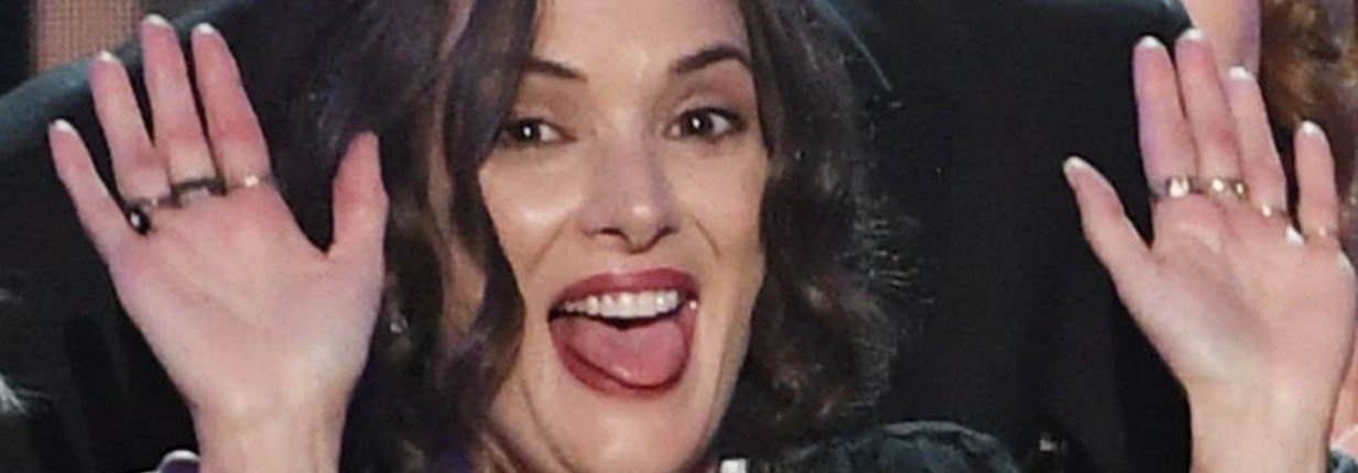 All the excellent faces that Winona Ryder made at the SAG Awards are now equally excellent buttons!