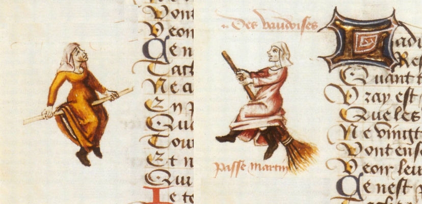 The earliest known depiction of a witch flying on a broomstick