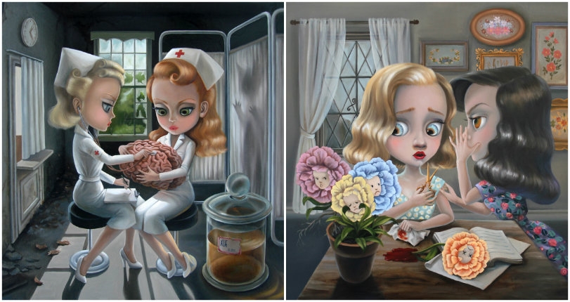 The doe-eyed deviants of painter Xue Wang