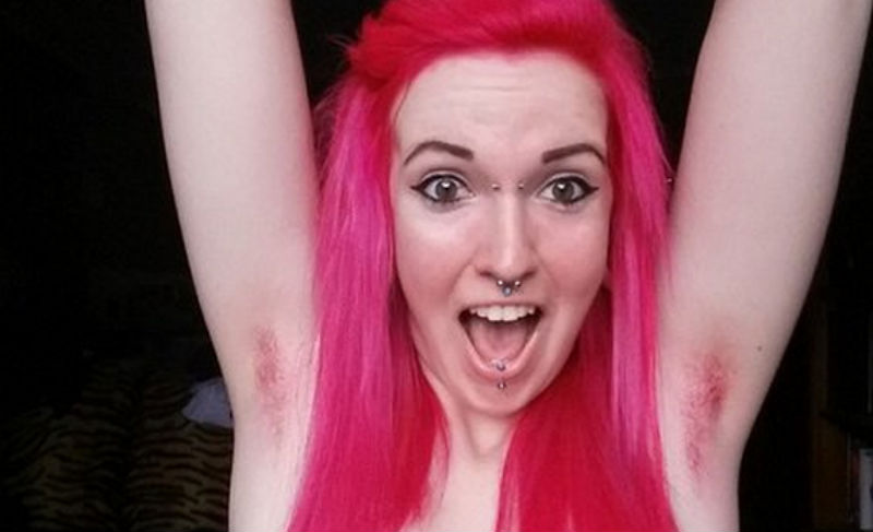 Girls are dyeing their armpit hair every color of the rainbow
