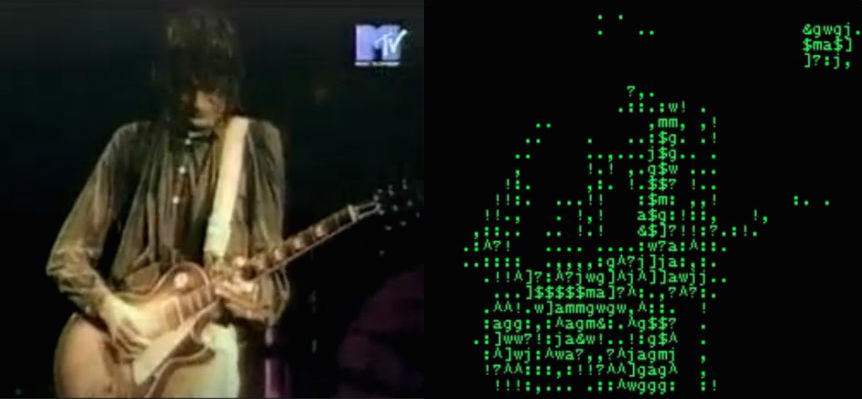 This ASCII animation of Led Zeppelin playing ‘Whole Lotta Love’ is surprisingly fantastic