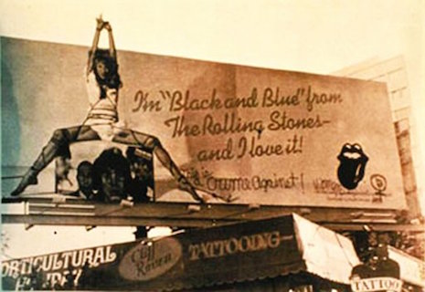 The billboard hanging above Sunset Strip, 1976